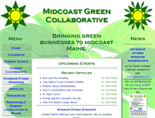 Tablet Screenshot of midcoastgreencollaborative.org
